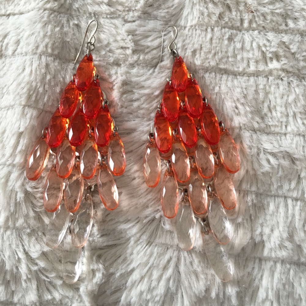 Maurices Orange to Clear Earrings